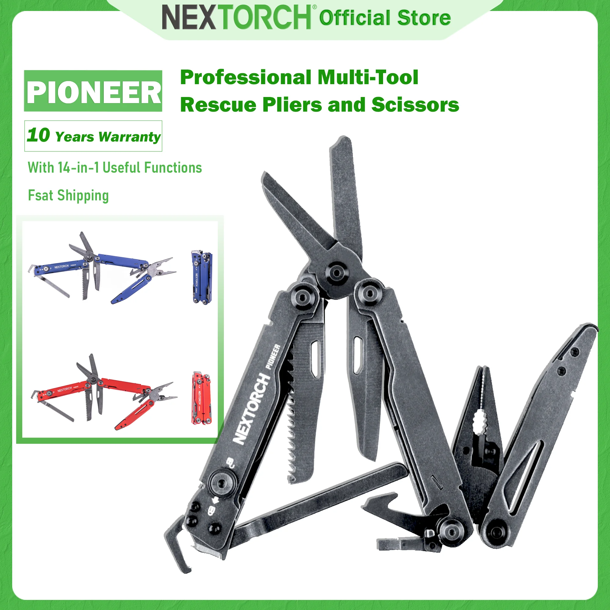 NEXTORCH Pioneer Multifunctional Tool Folding Pliers Knife Multitools Cutting Cable Camping Gear EDC Hand Tool Equipment outdoor