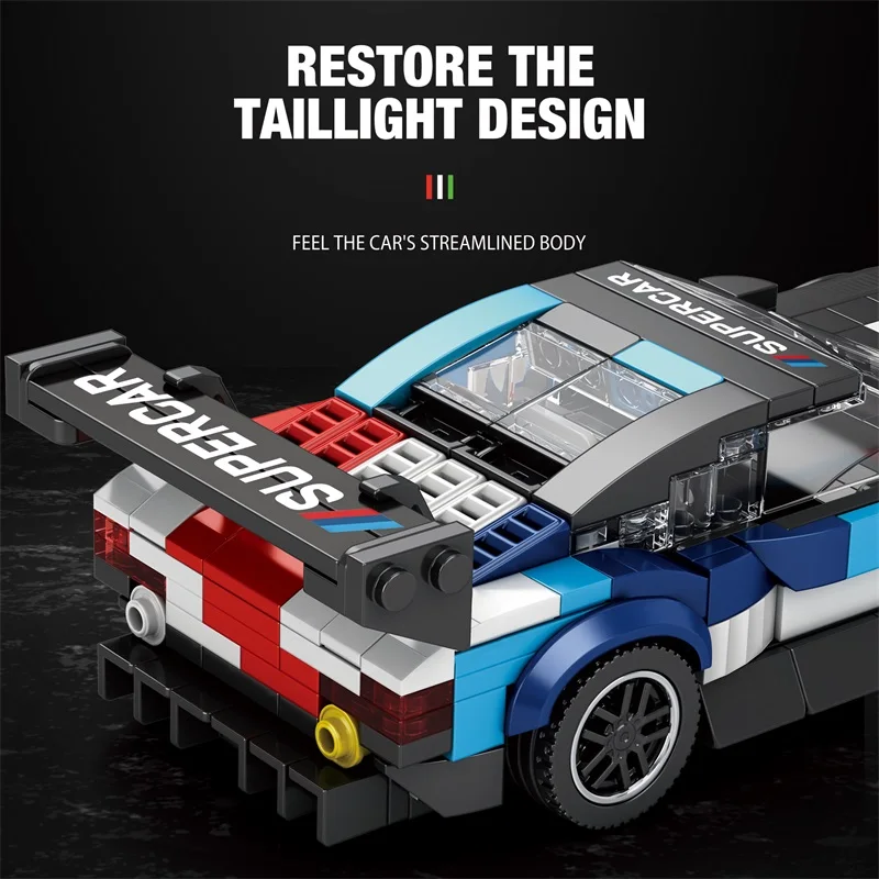 Coche 672, Modelo a Escala 1:24, 351 Piezas, Bloques de Construcción MOC, Ciudad Creativa, Ladrillos de Experiencia, Juguetes Educativos Técnicos para Niños, Regalo