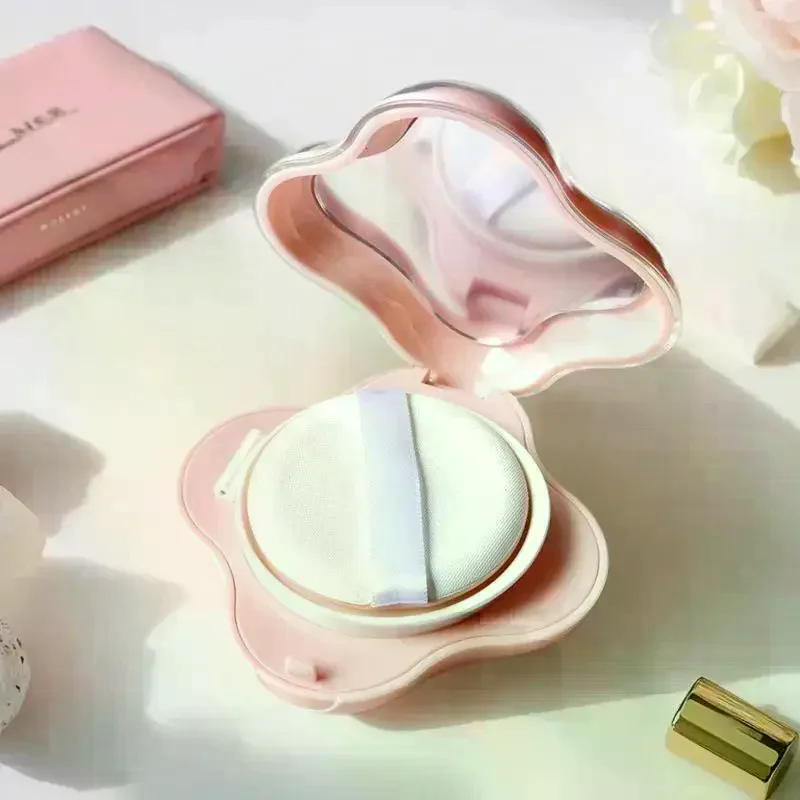 Caja DIY de base con cojín de aire, Mini caja vacía bonita para esponjas, espejo portátil para crema Bb, estuche de maquillaje cosmético, contenedor con esponja