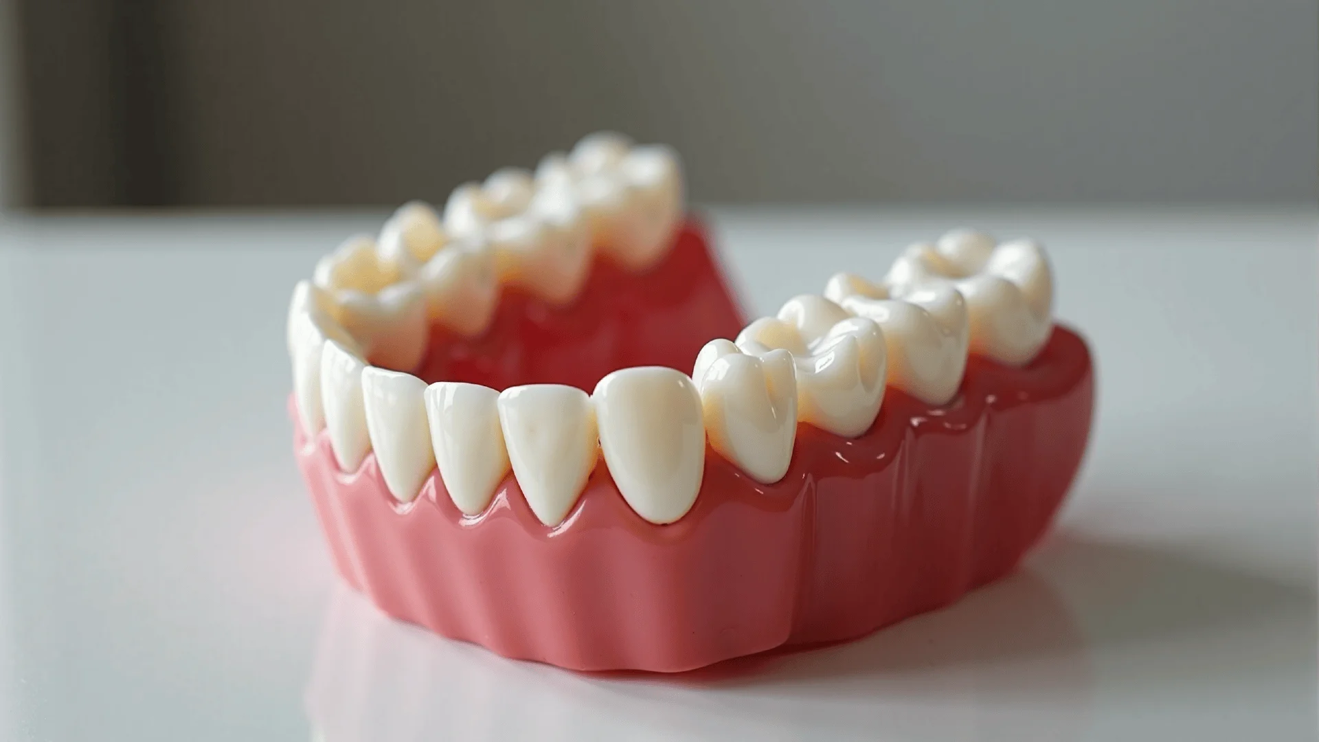 Soft Silicone Reline False Teeth  Cozy Fit Moldable for No Teeth Upper Lower Natural  False Teeth Free Toothbrush & Toothpaste