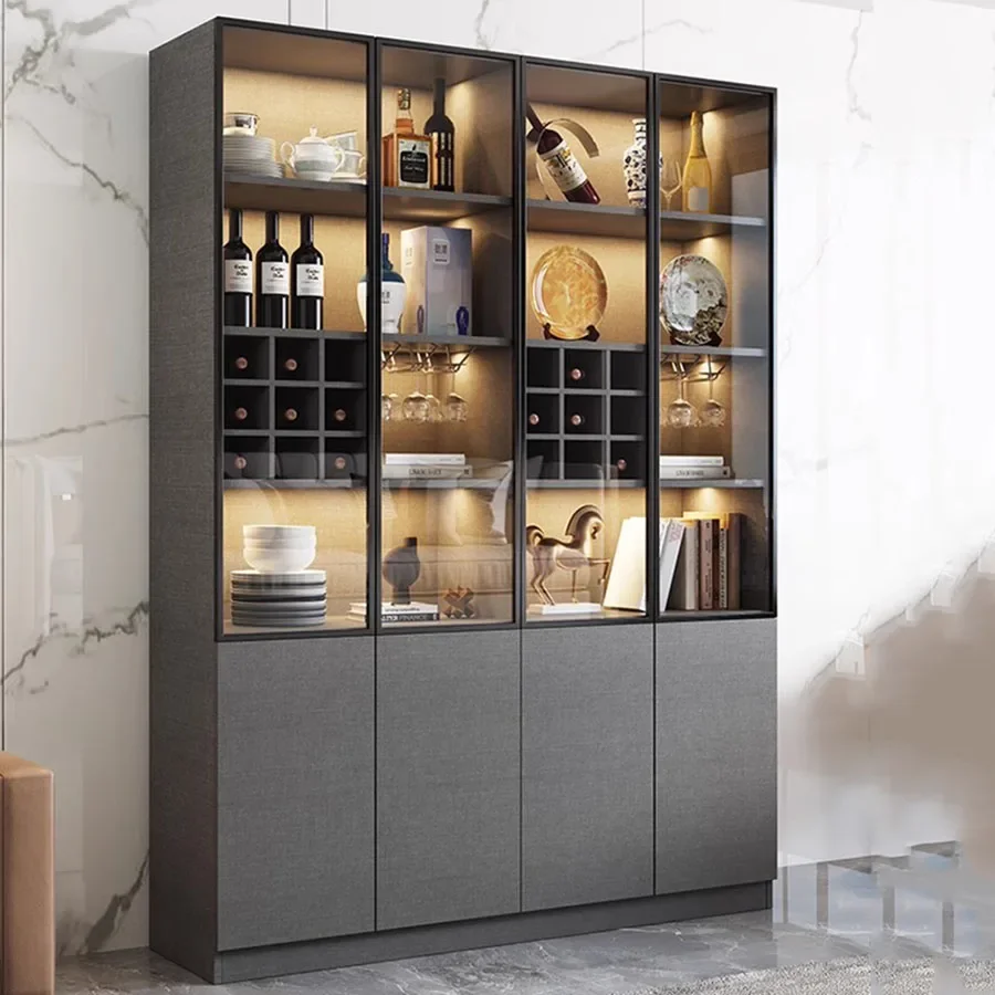 

Column Display Bar Cabinet Design Iron Wedding Kitchen Houses Industrial Living Room Wine Rack Metal Weinregal Modern Furniture