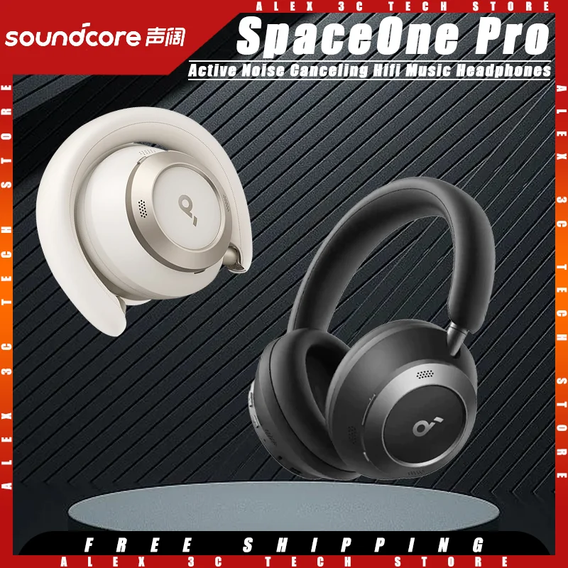 SoundCore SpaceOne Pro Wireless Headphones Active Noise Canceling Bluetooth 5.3 Hifi Ergonomics Customized Music Gaming Headset