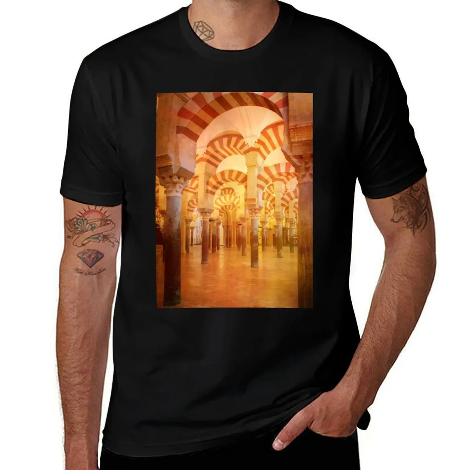 

Mezquita Interior Cordoba Spain Vintage T-Shirt t shirt men 100% cotton luxury brand essential t shirt T-Shirt