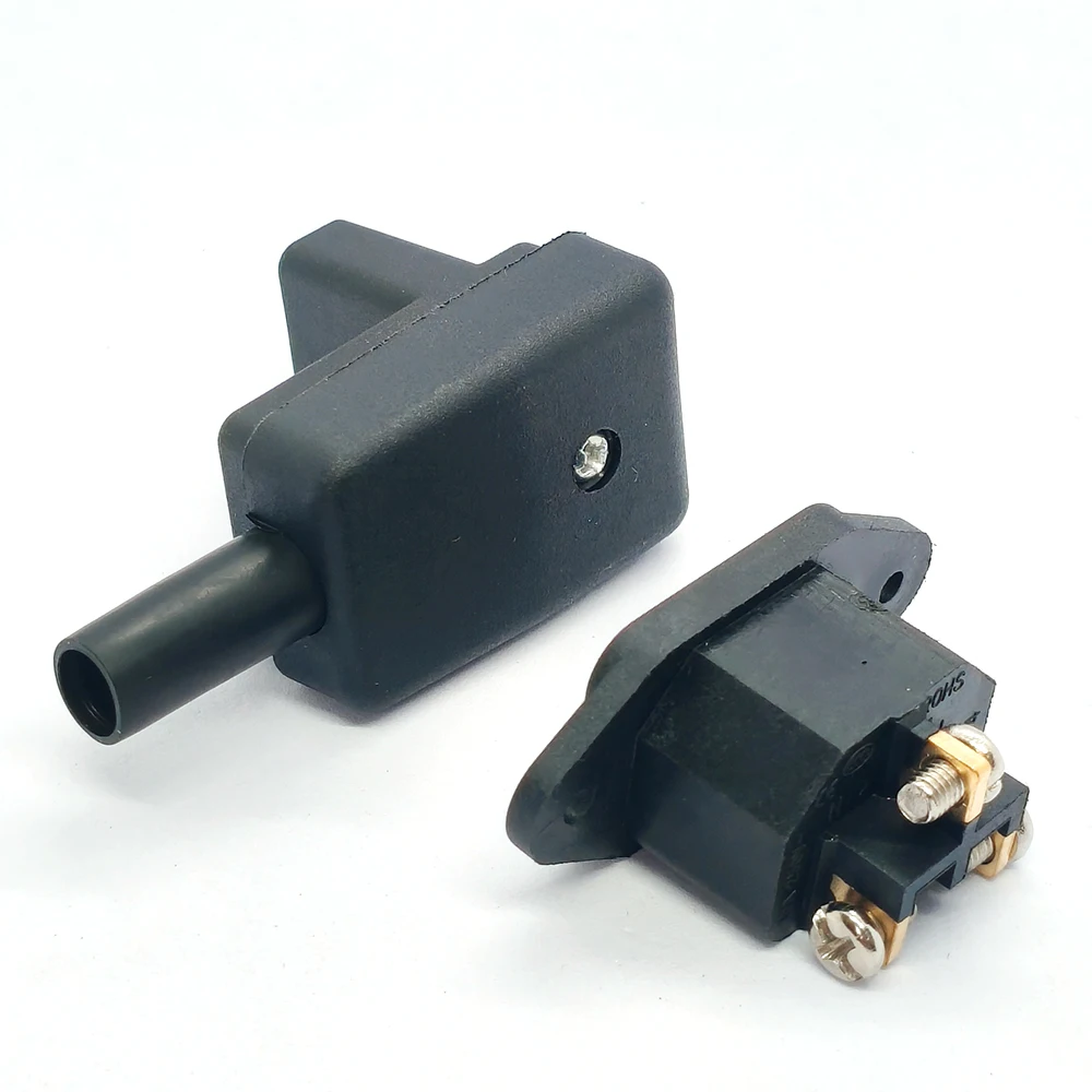 1Pcs IEC 3-Pin IEC C13 C14 Plug Socket AC Power Male Female Connector with LED Indicator Switch Durable for Electronic Devices