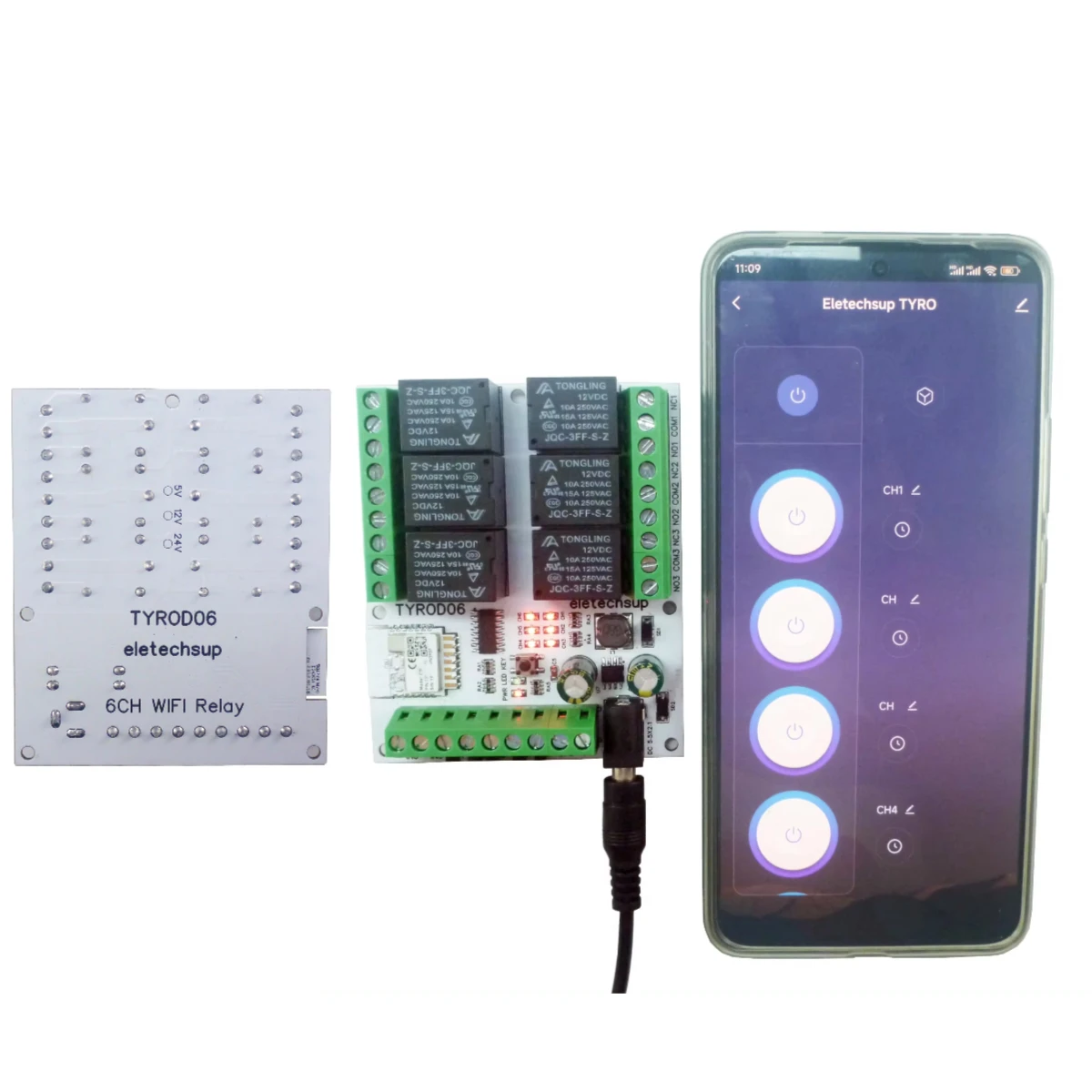 

6 DI-DO DC 5V/12V/24V IOS Android Smart Wifi Relay 2.4G RF Remote Control IOT Switch NPN IN Dry Contact Out Tuya Smart Life APP