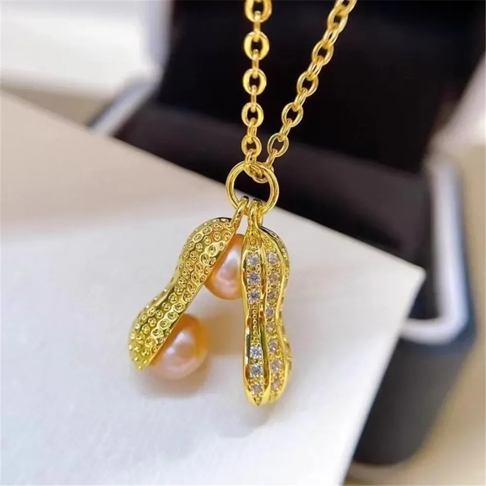 Classic Pearl Pendant Accessory 18K Plated Gold Pendant Settings Jewelry Findings Parts Fittings Connection Accessories D109