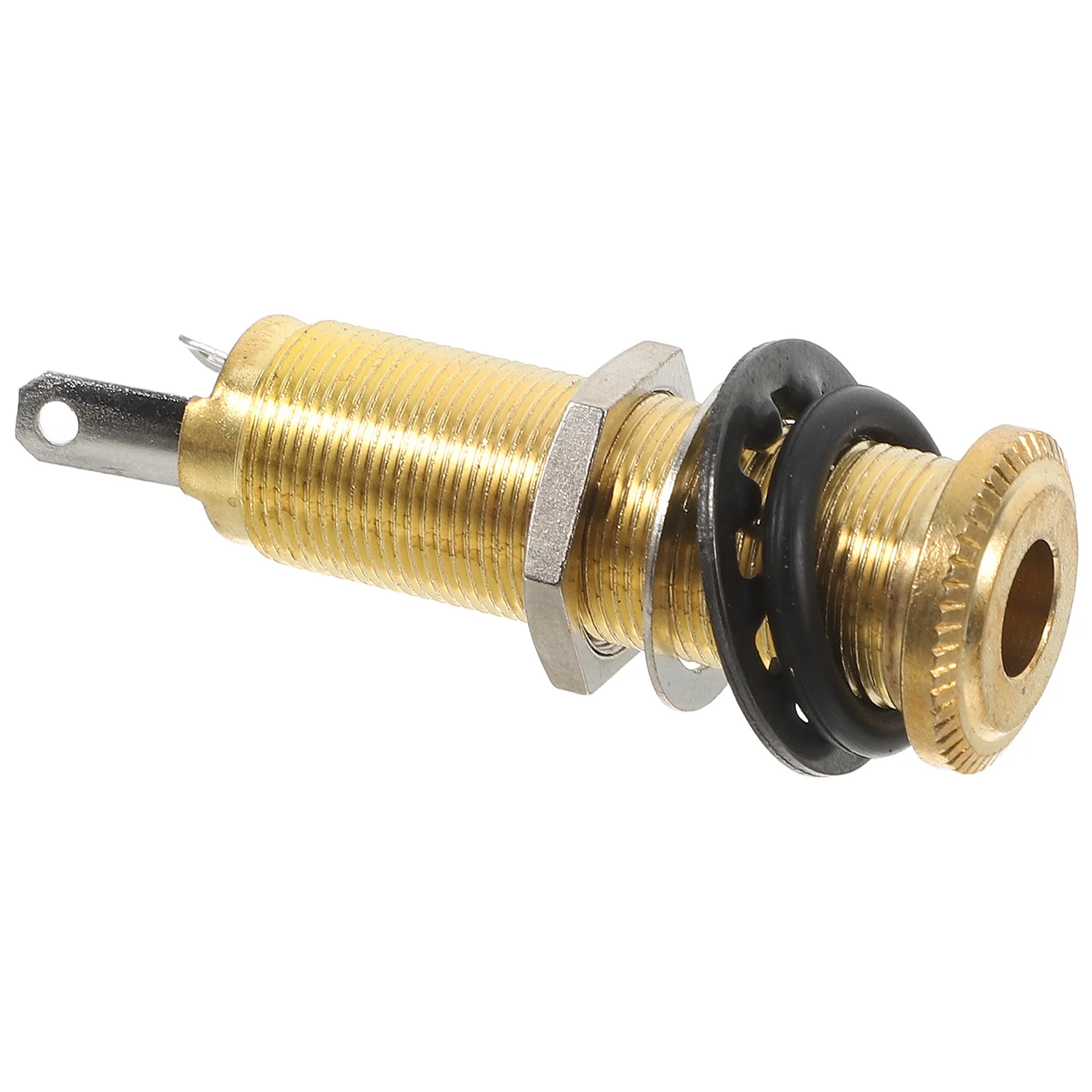 

Cylinder Output Jack 1 4 Inch 6.35mm Stereo Mono Threaded Flush Mount Guitar Bass Acoustic Electric Replacement Socket