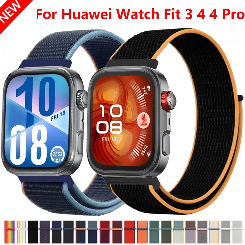 Nylon-Schlaufenarmband für Huawei Watch Fit 4 Pro, gewebtes Sport-Smartwatch-Armband, Correa für Huawei Watch Fit 4 3-Armband