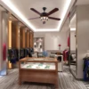 Ventilador de techo de madera Tiffany, dispositivo con 3 luces y Control remoto, 52 pulgadas 2
