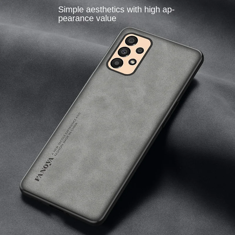 

For Samsung Galaxy A33 5G A336E Case PU Leather Surface Hard PC Back Cover Shockproof Matte Phone Case for Samsung A33 5G A336B