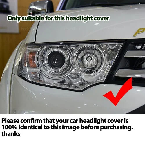 Imagen 2 del producto Para Mitsubishi Pajero Sport 2013 2014 2015 carcasa transparente para faros delanteros cubierta de lente cubierta de lámpara de cristal pantalla de lámpara