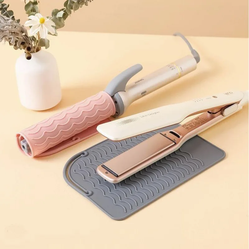 Esteira De Viagem Resistente Ao Calor De Silicone, Bolsa para Curling Iron, Alisador de cabelo, Luva isolante térmica multifuncional