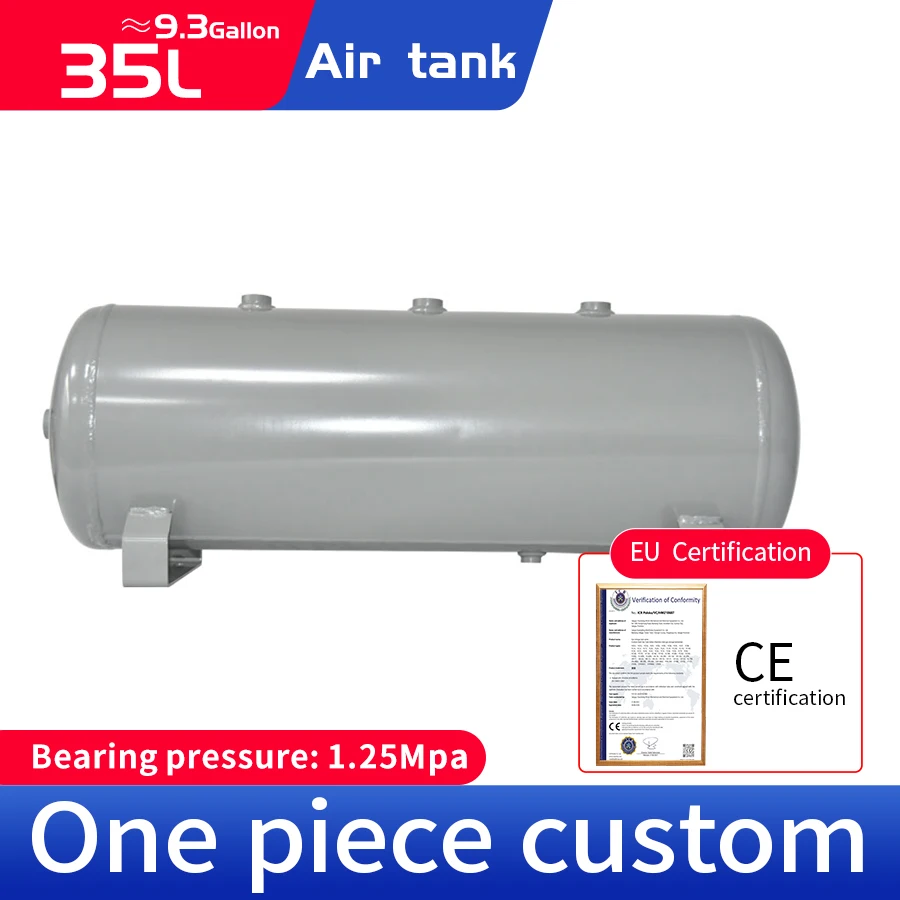 35L Small Industrial Vacuum Buffer Tank Air Pump Air Storage Tank Compressor Horizontal Air Storage Tank