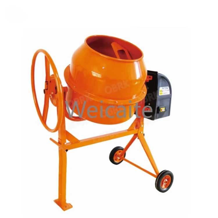 Discount Mini Portable Concrete Cement Mixing Electric Concrete Mixer with Wheel