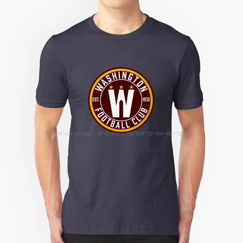 Est. 1932 Football Club T Shirt 100% Cotton Tee Sport Champion American Touchdown Homerun Retro Classic Washington Washington