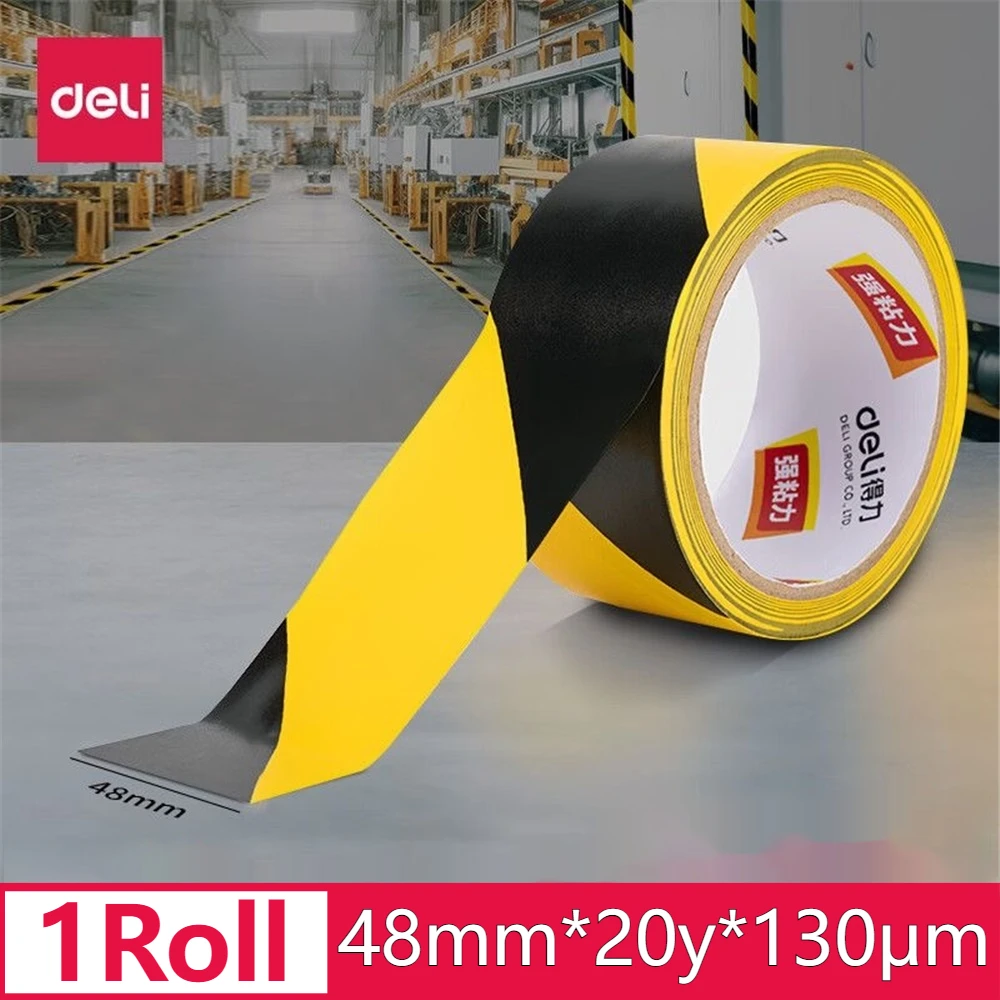 Black-Yellow Warning Tape, waterproof & strong adhesive, for stairs, pipes, walls, equipment & dangerous area marking.