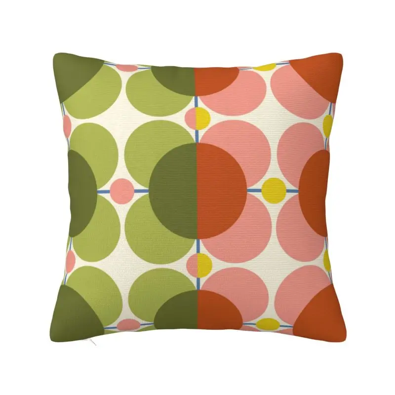 Custom Modern Print Atomic Flower Bubblegum Basil Orla Kiely Cushion Cover Polyester Throw Pillow Case