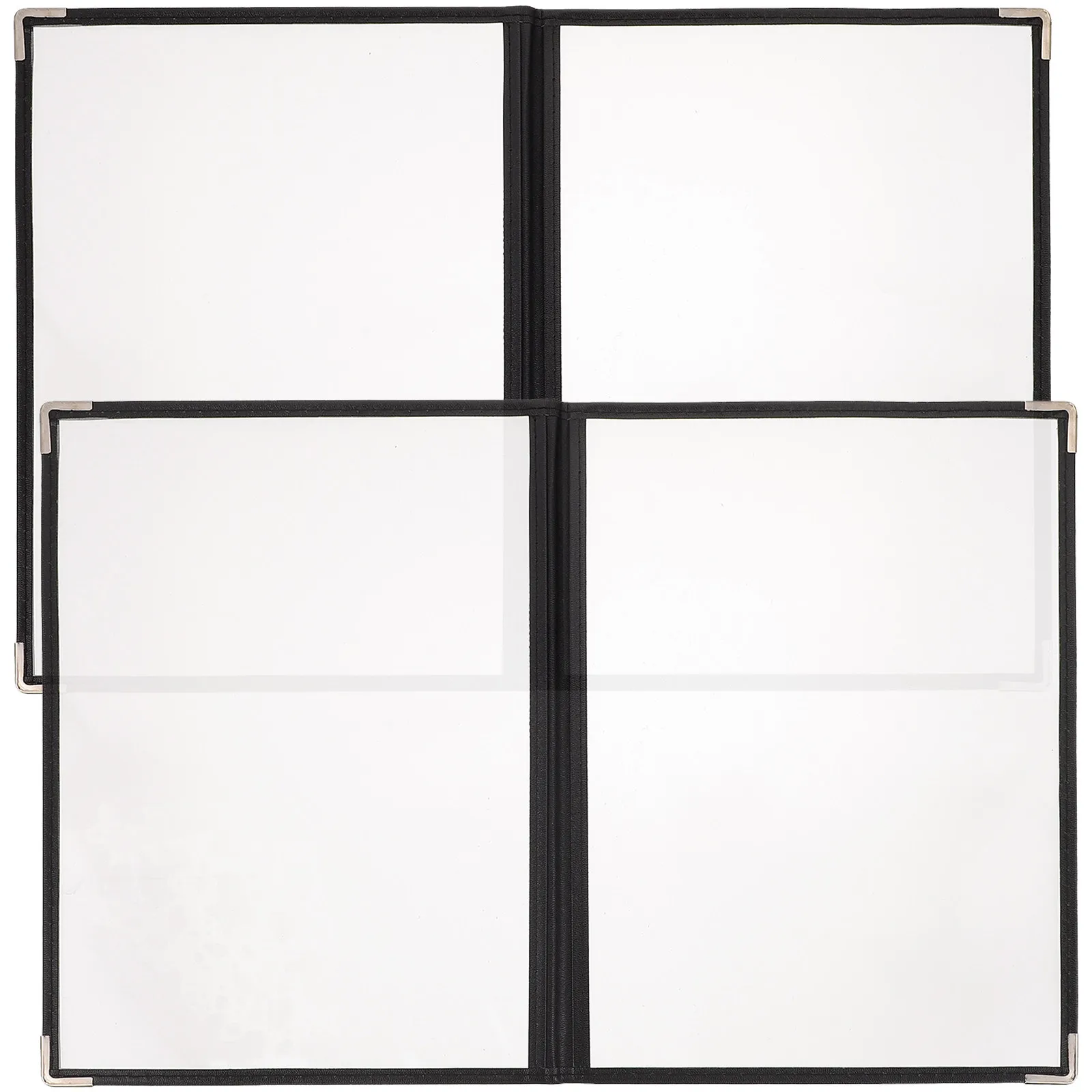 

2 шт. прозрачных папок-обложек для меню из ПВХ для ресторанов, кафе, кухонь, органайзер для меню, папка-биндер из ПВХ