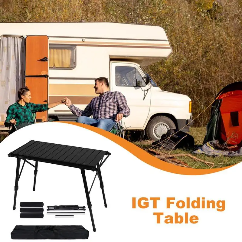 Portable Picnic Table Beach Camping Table Foldable Table Ultralight Collapsible Table Portable Table Aluminum Alloy Height