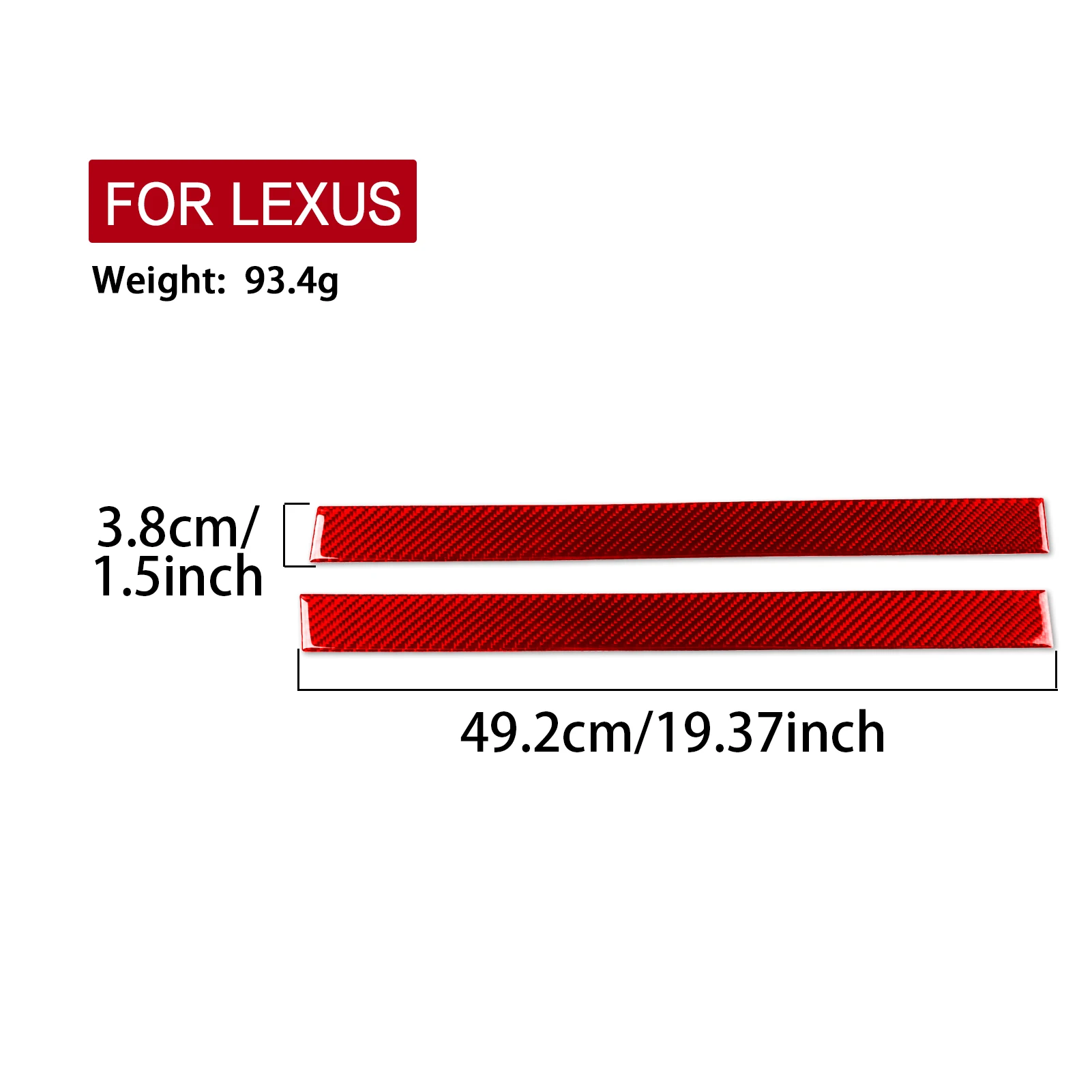 For Lexus ES200/250/260/300h/350/200 2018–2025 Rear door built-in Welcome Sill Panel Real Carbon Fiber Accessories Stickers