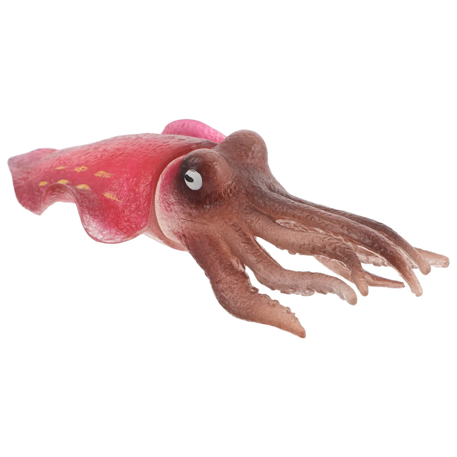 Small Simulation Squid Sculpture Realistic Artificial Ocean Animal Decoration Desktop Marine Animal Figures for Home Restaurant