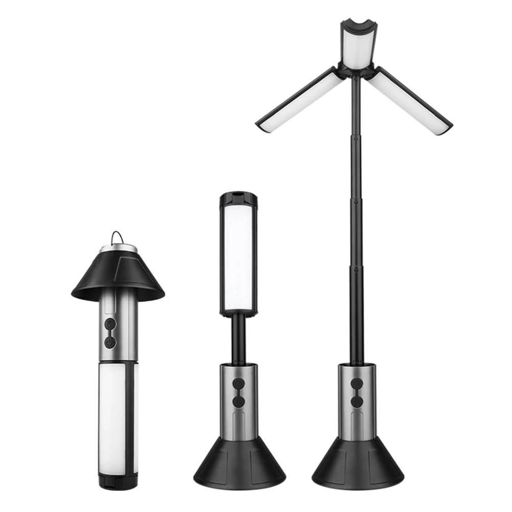 Telescopic Camping Light 3000mAh Rechargable Tent Lights Multi-functional Flashlight With Stand 2 in 1 Lamps For Camping Hiking