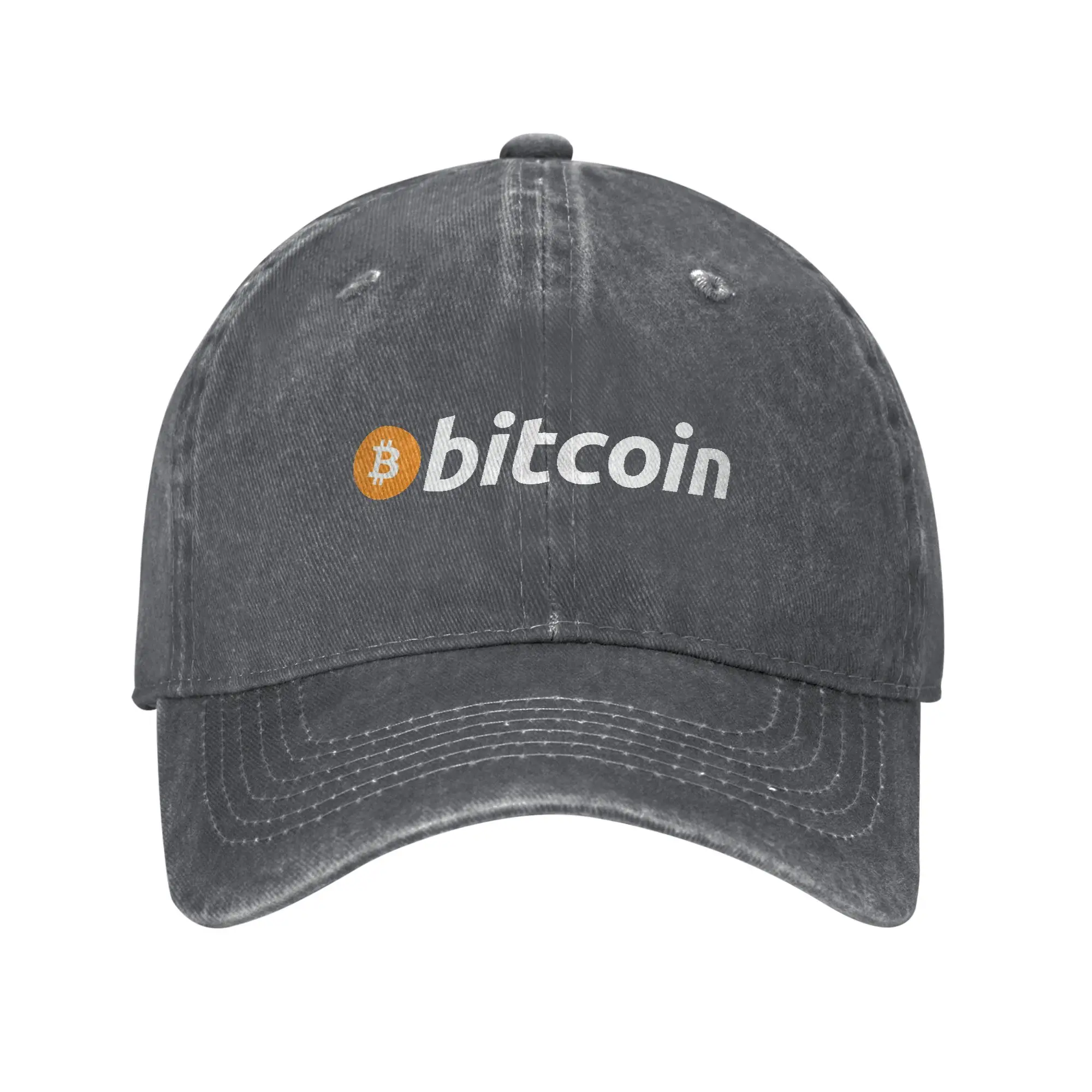 Bitcoin BTC Cryptocurrency1 Denim Fabric Cap Casual Baseball Caps Adjustable Hat Summer Unisex Baseball Hats