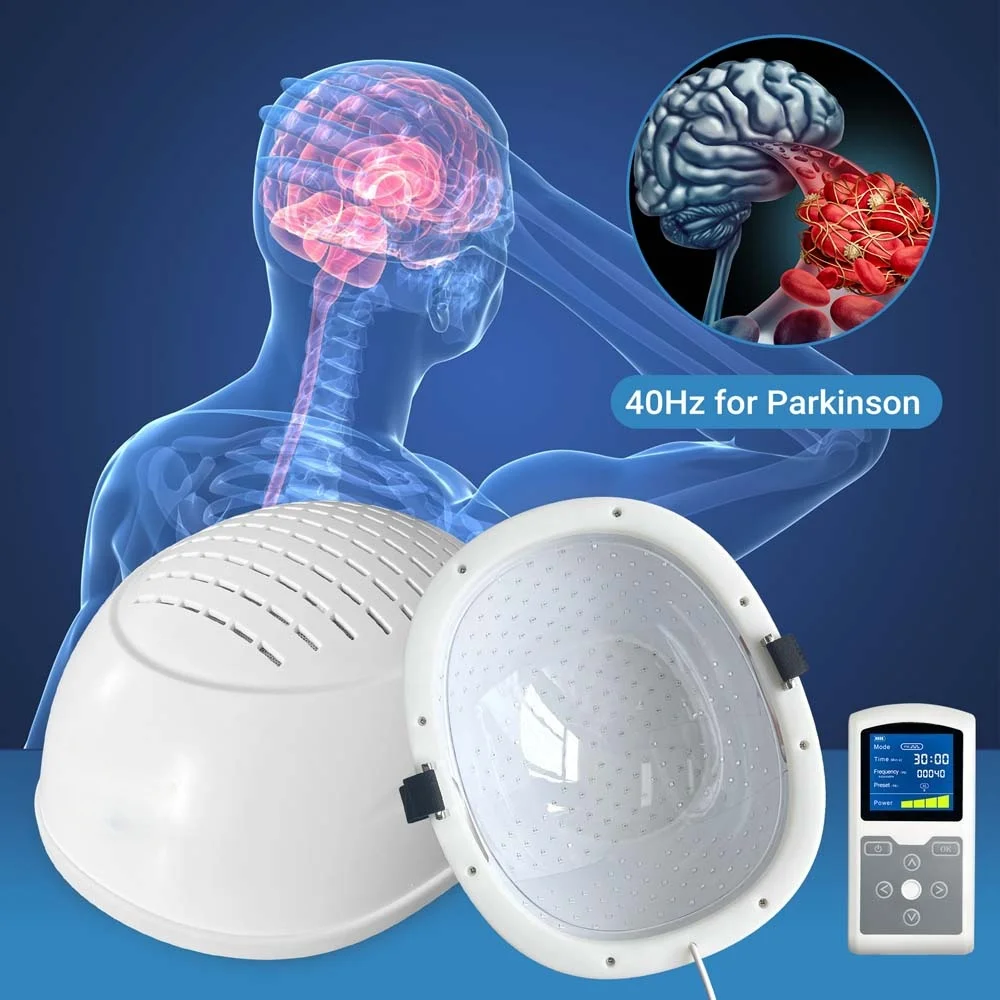 ZJZKTOP 1070nm NIR Kopfmassage-Helm mit 280 LEDs, Lichttherapie-Gerät zur Kopfentspannung, Stressreduktion, Verbesserung des Tiefschlafs, für die tägliche häusliche Pflege älterer Menschen