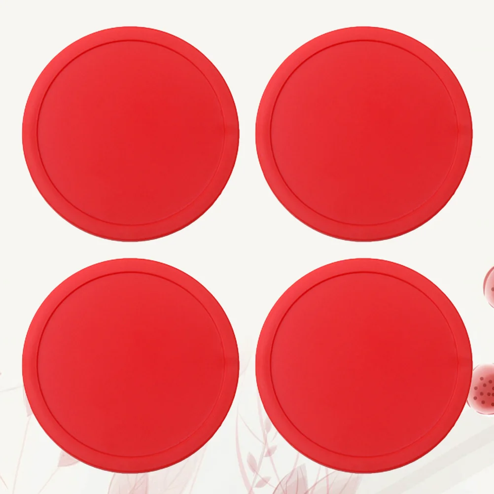 4pcs 75mm Air Hockey Pushers Pucks Red Air Hockey Children Table Mini Ice Hockey Piece Accessories Ball Tools