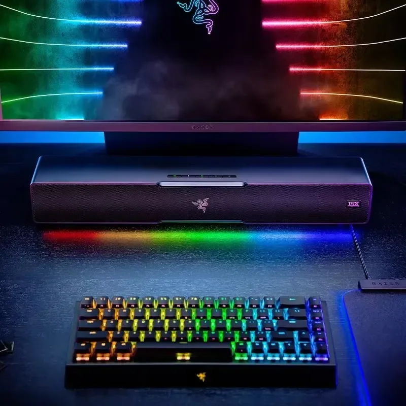 Original Razer Leviathan V2 Wireless Gaming Soundbar with Subwoofer RGB PC Speaker System Model V2 High Quality Audio