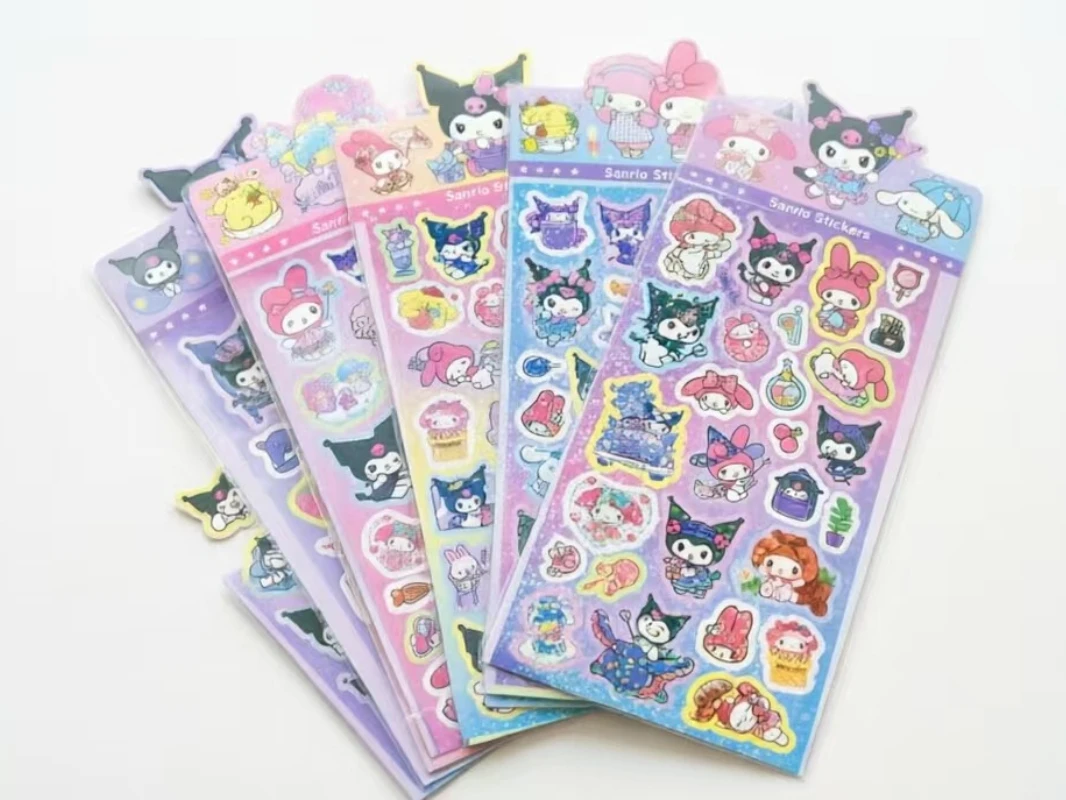 HOT Holographic Sticker Pack, Kawaii Decals for DIY, Journaling, and Phone Case Decor – Colorful Anime Style Stickers
