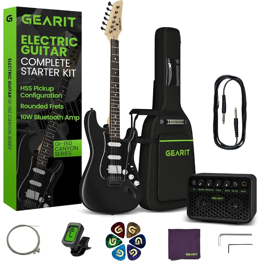 39 بوصة كامل الحجم كانيون سلسلة طقم جيتار كهربائي حزمة ث مكبر للصوت HSS لاقط مع لفائف سبليت كاتب عدة مع موالف Gig Ba #1