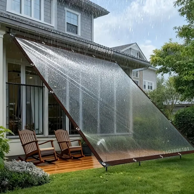 Transparent Rainproof Shading Cloth Tarpaulin Lightweight Waterproof Tarpaulin Cover Tarpaulin Transparent Rainproof Cloth