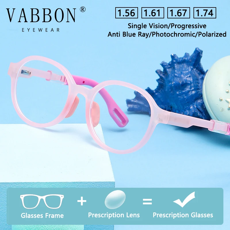 

Vabbon модные высококачественные молодежные оптические очки на заказ очки по рецепту детские Tr силиконовые очки с защитой от синего света фотохромные очки Tr203