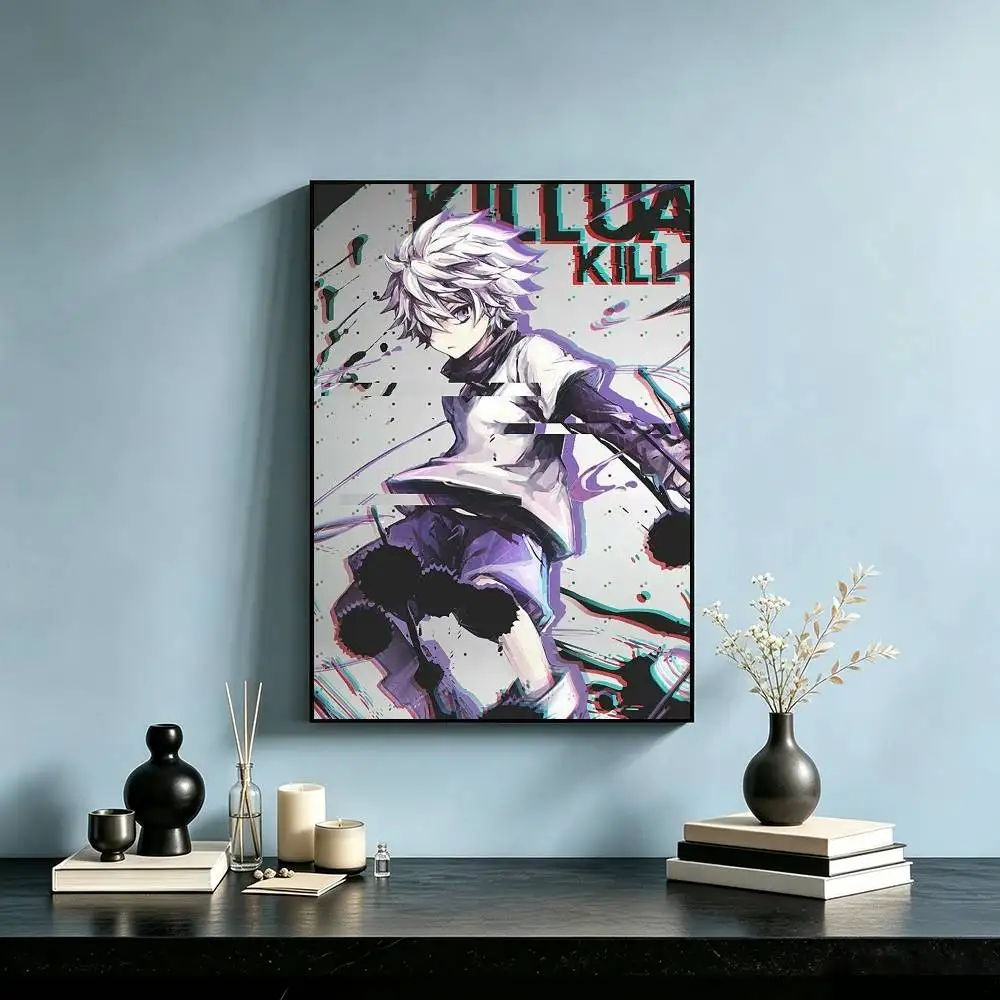 Anime Hunter Hunter K-Killua Zoldyck  Poster Waterproof Wall Art Sticker For Bar Living Room Vintage Decor High Quality Print