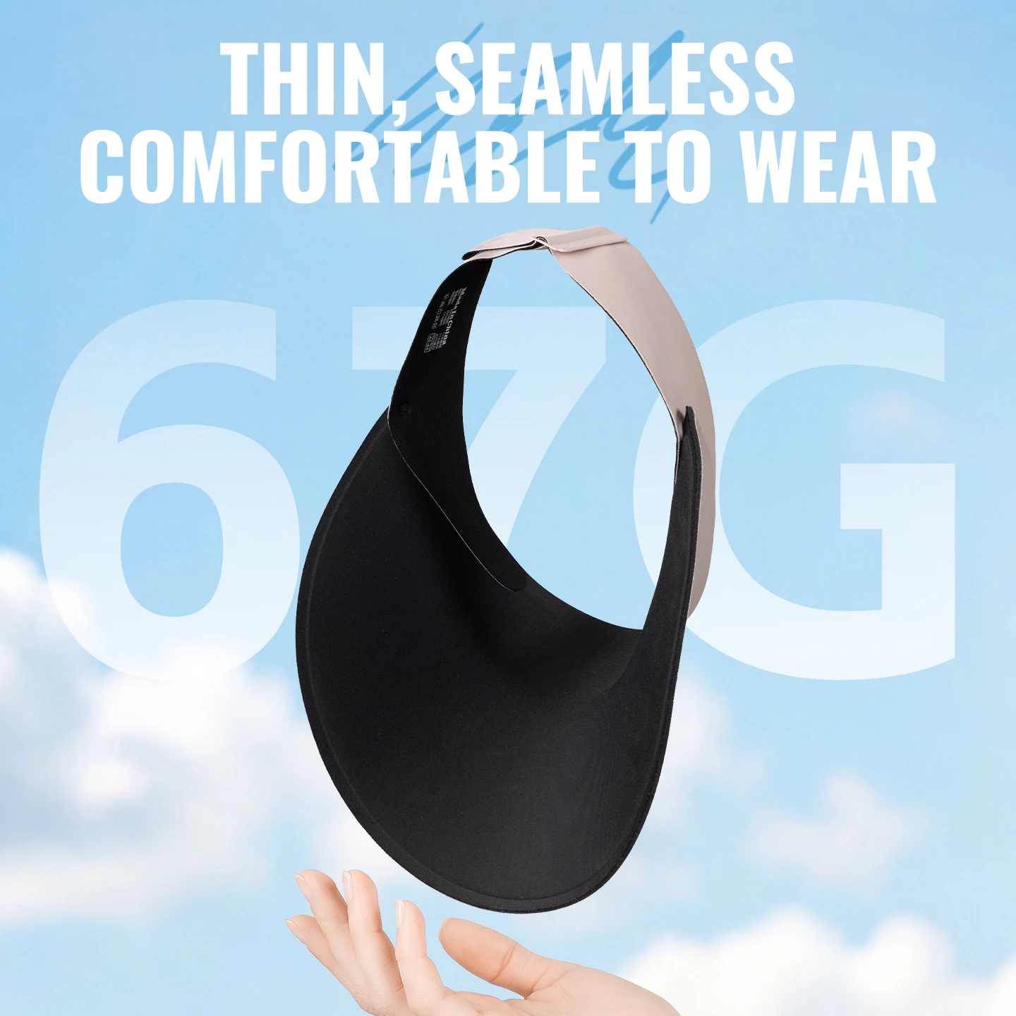 WRELS Sun Hat Wide Brim Breathable Sun Visor Sweat Wicking Roll Up Adjustable Ultralight Men Women Running Tennis Golf Visor 2