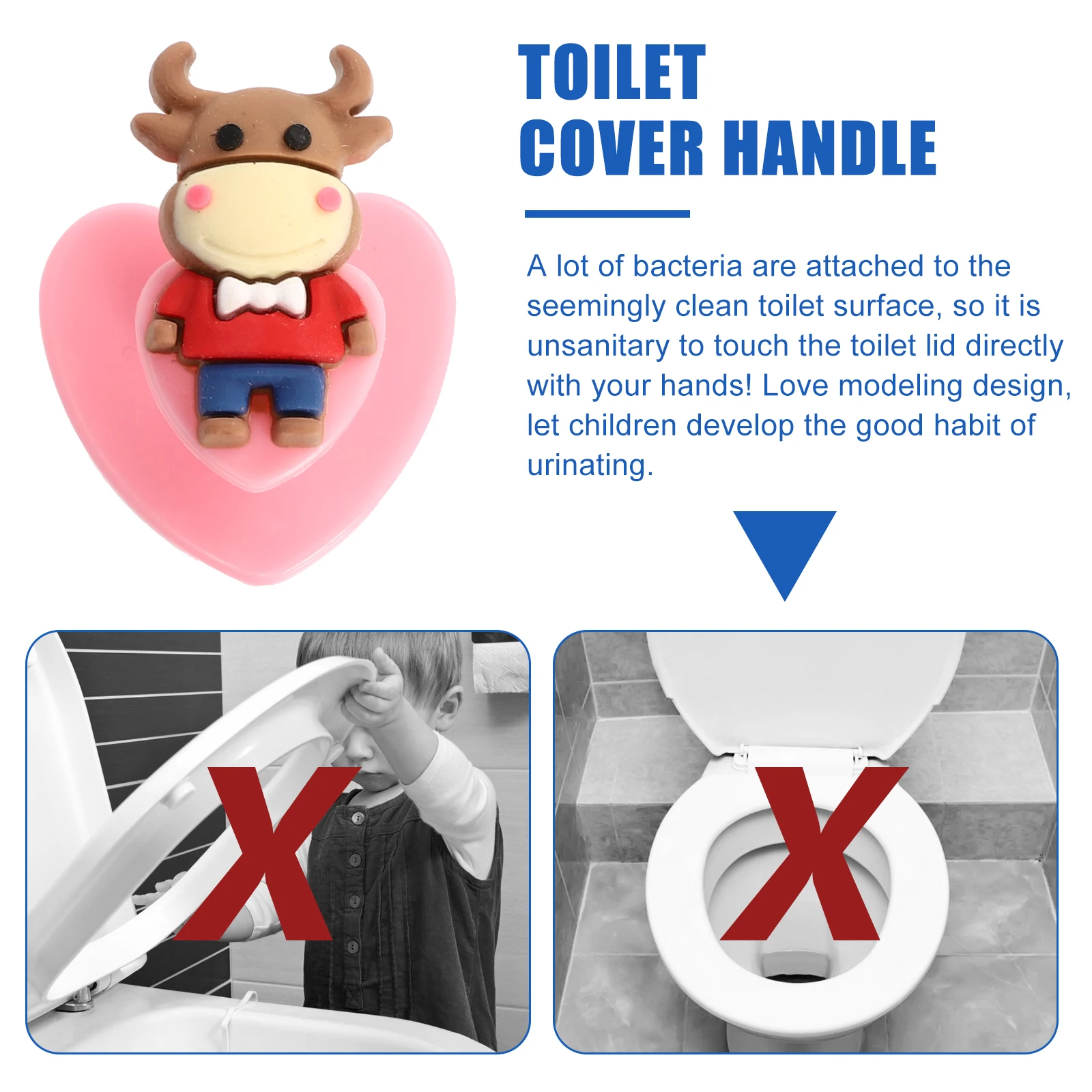 

5 Pcs Shaped Toilet Cover H Toilet Lid Lifter Durable Plastic Accessories for Home Hotel Bathroom DIY Decor