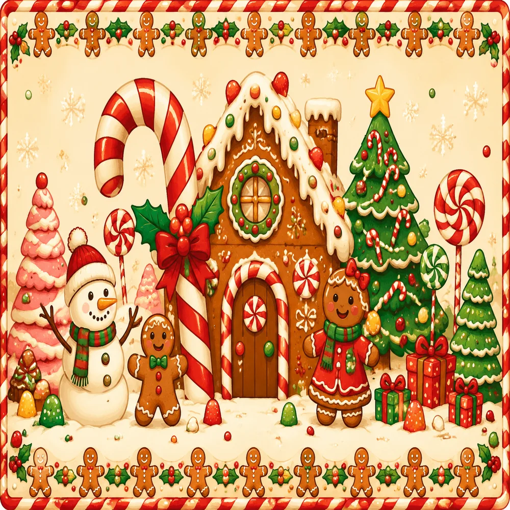 VIKAMA Christmas Little Dwarf Flannel Rug Soft And Easy To Clean Entryway, Bedroom, Living Room, Bathroom Foot Mat Holiday Decor