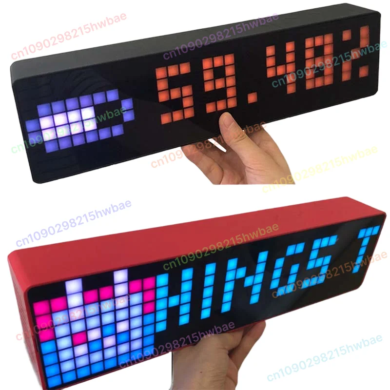 

1PCS Smart Pixel Clock Pro Maker Creative Color B Station Fan Number Full Set Shell WS2812