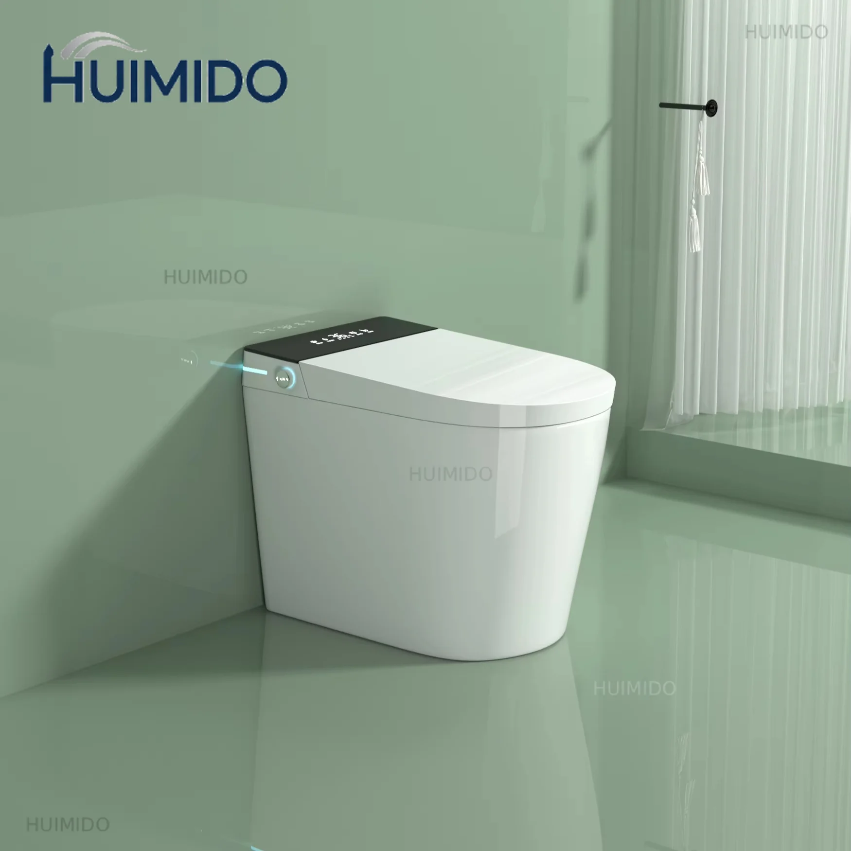 Intelligent Smart Toilet with Remote Control Heated Seat Water Spray Bidet Automatic Deodorization Luxury WC