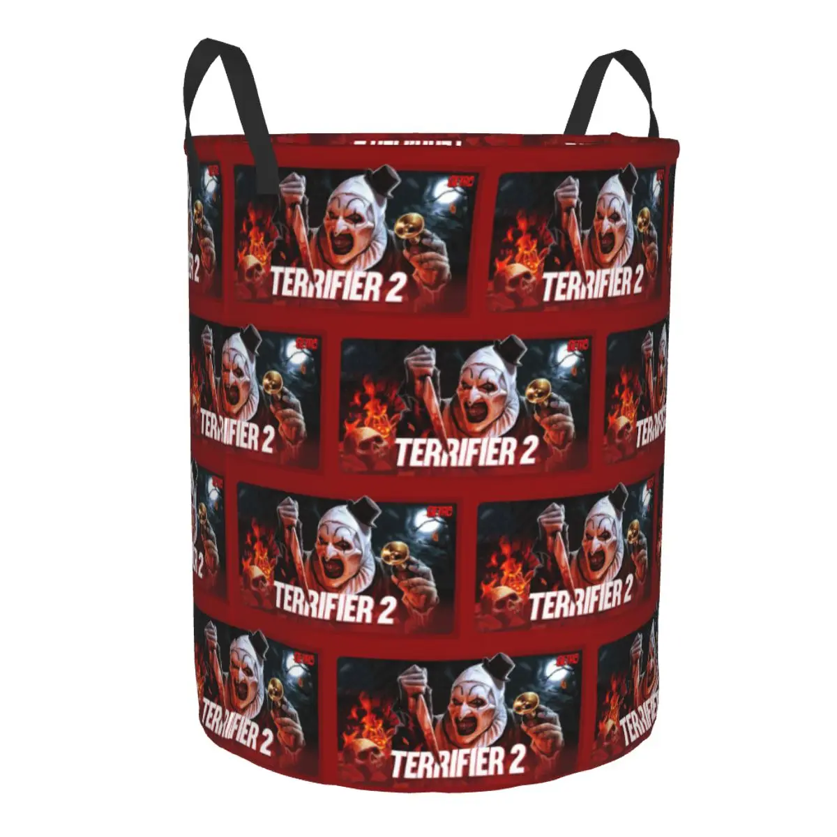 Custom T-Terrifiers 3 Horror Movie Halloween Laundry Hamper Large Storage Basket Kids Nursery Toy Organizer