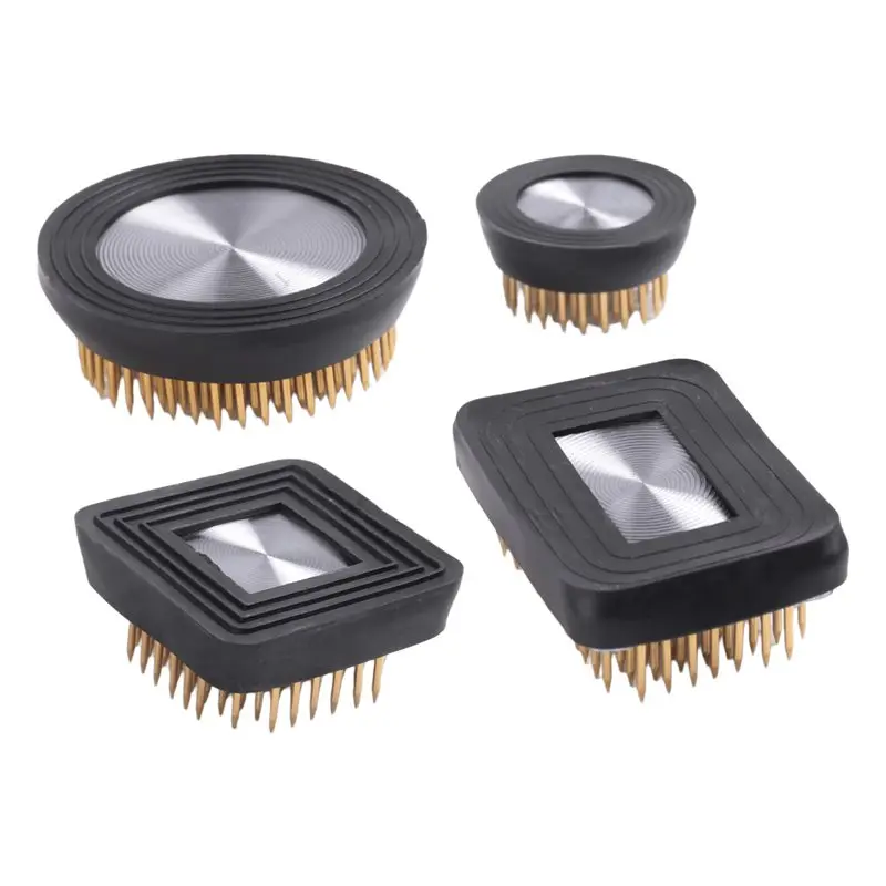 4 Pcs Japanese Ikebana Kenzan Kit For Flower Arrangement,2.4In Round,1.6In Square,2.1In X 1.4In Rectangle & 1.In Round-A68E