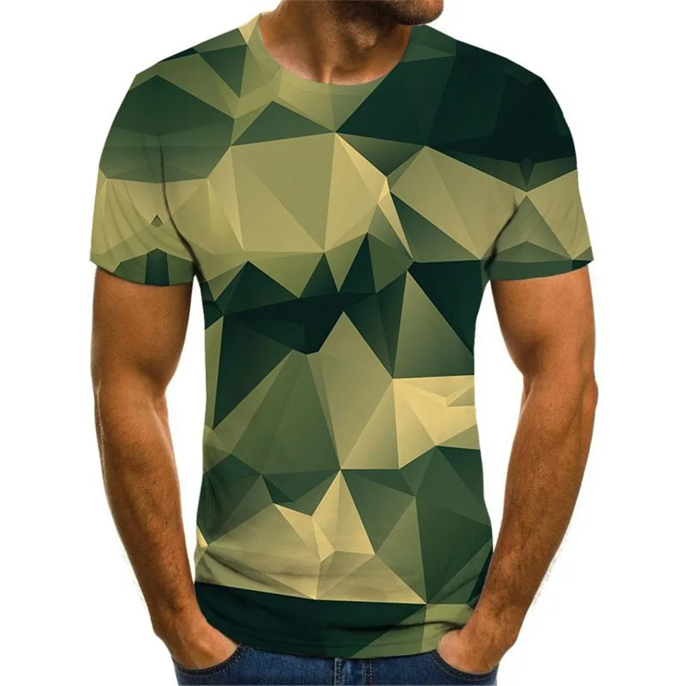 HX Camouflage T-shirt 3D Printed Army Green Blue Camo Tshirt Men Women Casual Tees Hunting Short Sleeve Tops Dropshipping