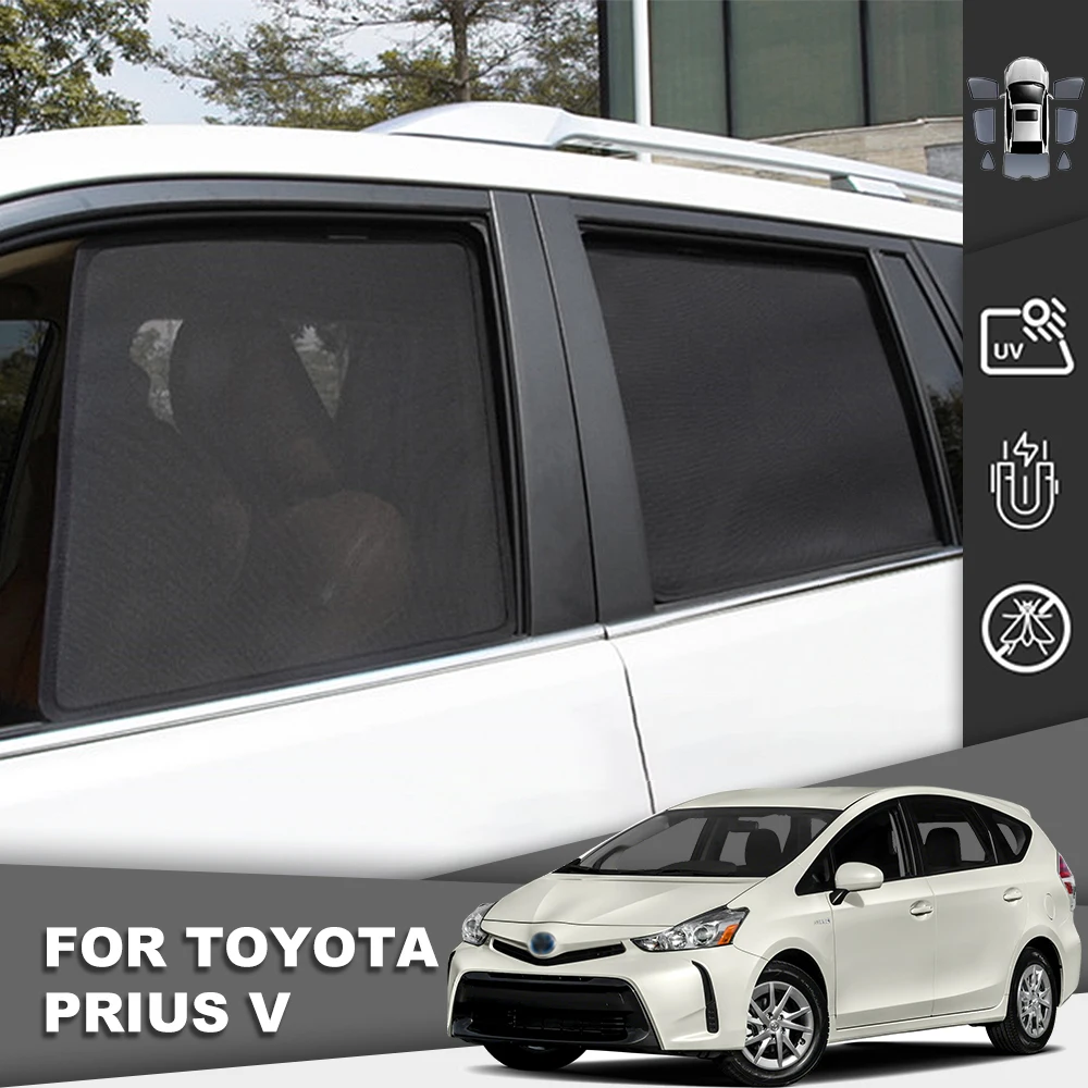 For Toyota Prius V Alpha 2011-2021 Prius+ Magnetic Car Sunshade Front Windshield Frame Curtain Rear Side Window Sun Shade Shield