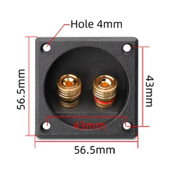 2-position terminal box Audio box Installation Dimensions Length 56.5mm x 56.5mm terminal block Terminal board Banana head termi