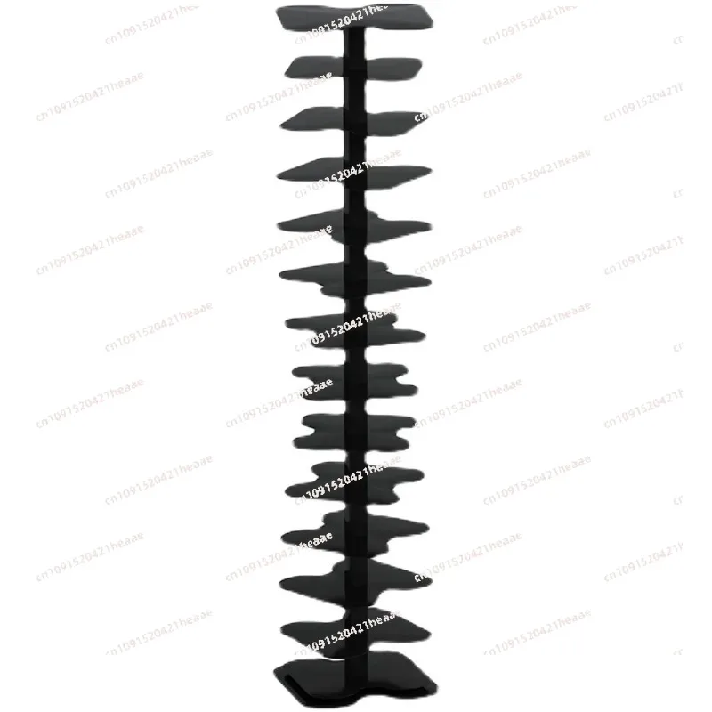 Suitable for Spiral  Book Storage Rack Multi-layer Shelf Floor Rotating Wrought Iron Modern Invisible Corner Bookcase