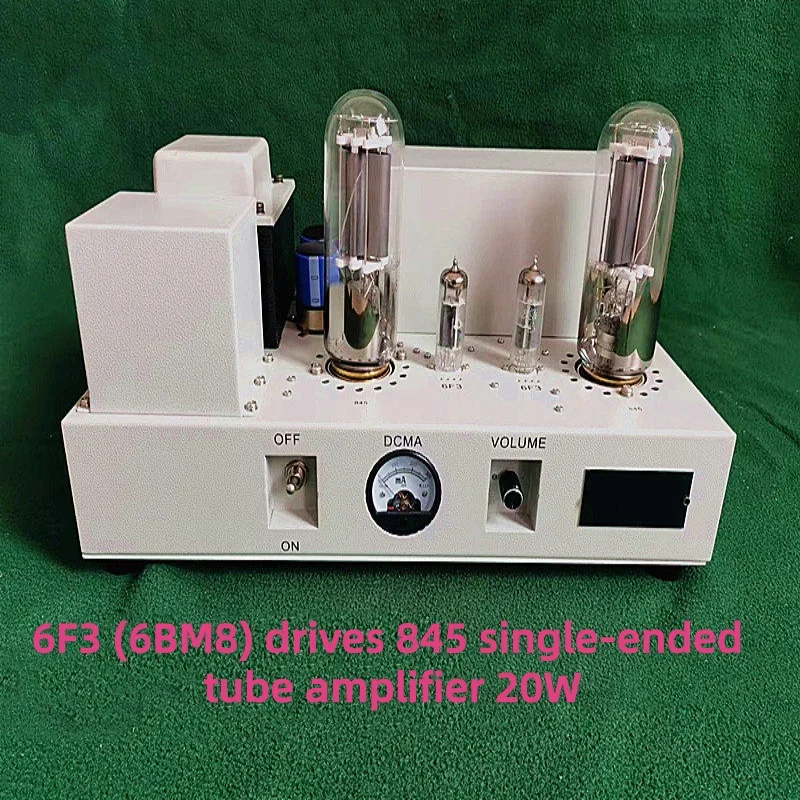 White Desktop Class A Vacuum Tube Amplifier Analog Meter Digital Display Warm Sound Audiophile HiFi Tube Power Amp