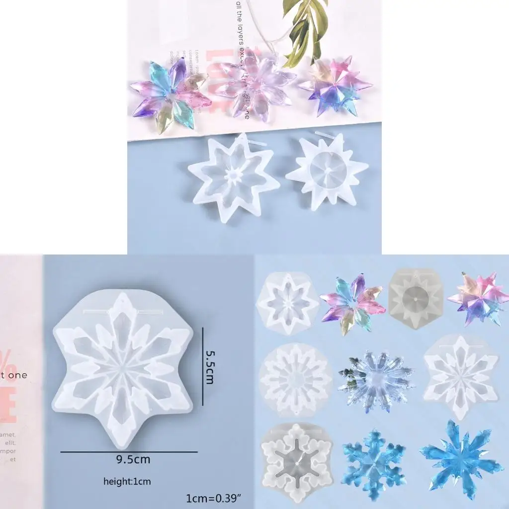 195C Crystal Epoxy Resin Mold DIY Crafts Soap Mold Necklace Decorations Casting Mold