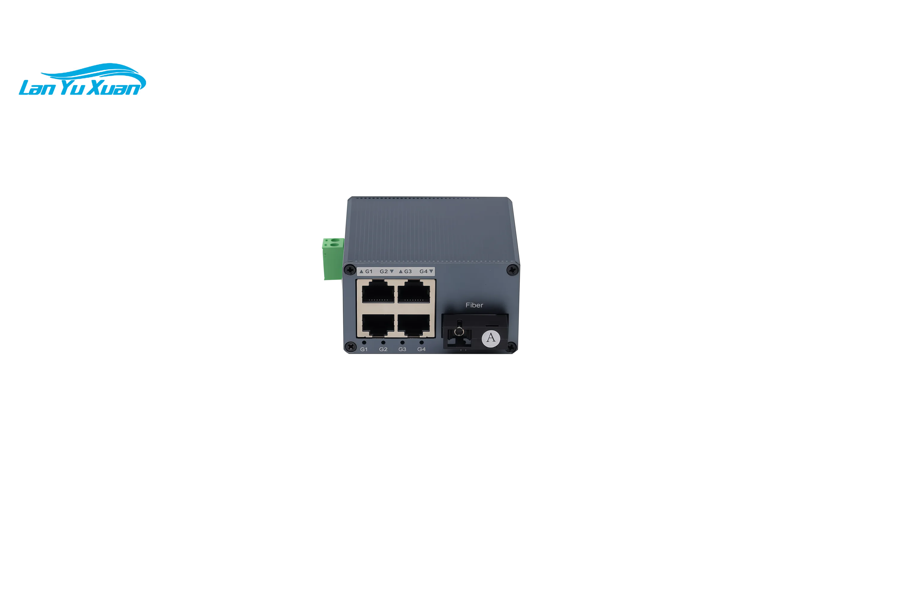 Industrial Grade Gigabit 1 SC 4 RJ45 Copper Media Converter DIN Rail Mount 10/100/1000Mbps Fiber to Ethernet Converter FTTH