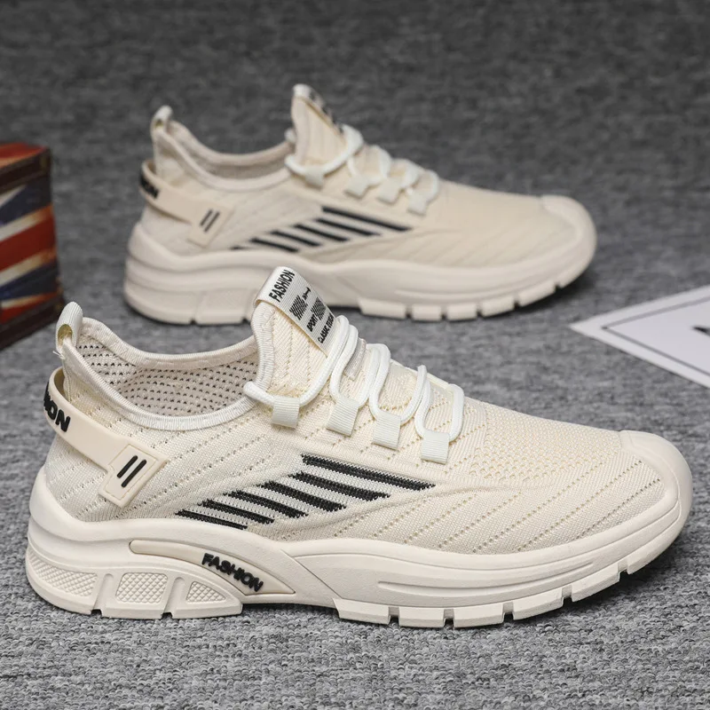 Oulylan High Quality Casual Comfort Sneaker Outdoor Anti-slip Mesh Ventilate Running Footwear Men Trendy Soft-sole Sports Shoes